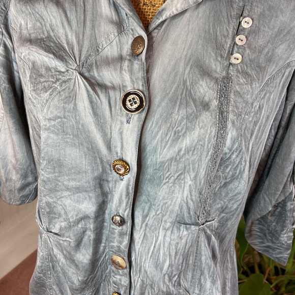 Parsley & Sage Boho Cottagecore Lagenlook Top Sz M - Picture 2 of 7